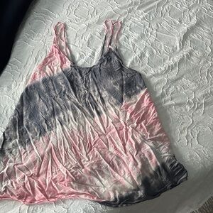 Pink and Gray Tie-Dye Women's coverup / mini dress